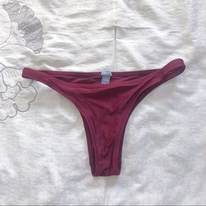 AERIE Burgundy Cheeky/Thong style bikini bottom